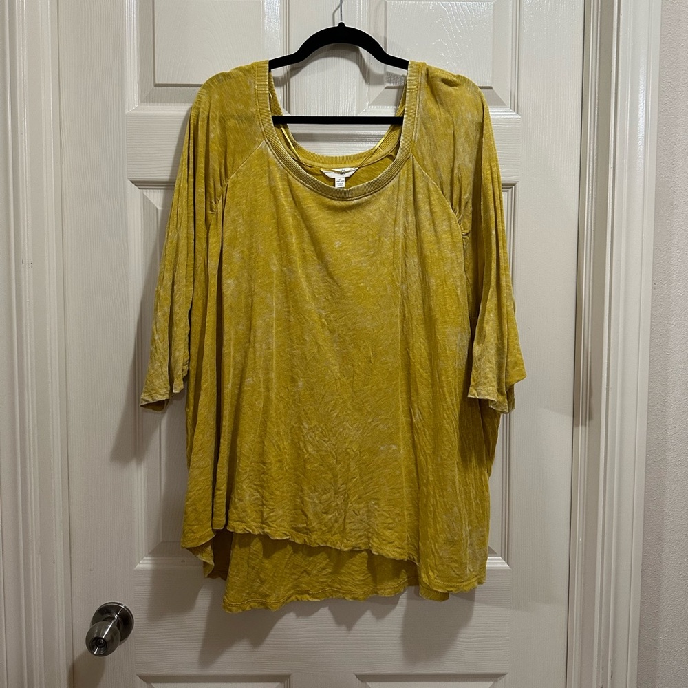 Terra & sky short sleeve gold shirt size 4X